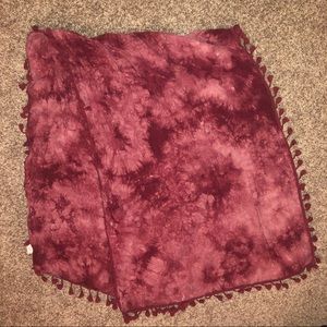 Red Tie Dye Scarf